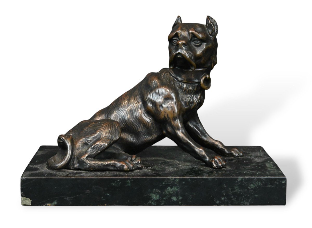 Chien De Garde En Bronze - Fin Du XIXe Siècle